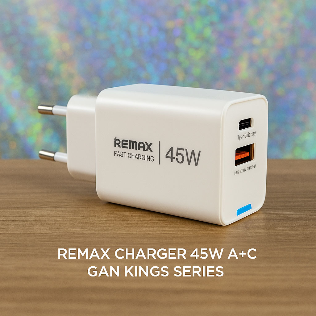 REMAX CHARGER DUAL PORT A+C GAN 45W WHITE / CA05-WH