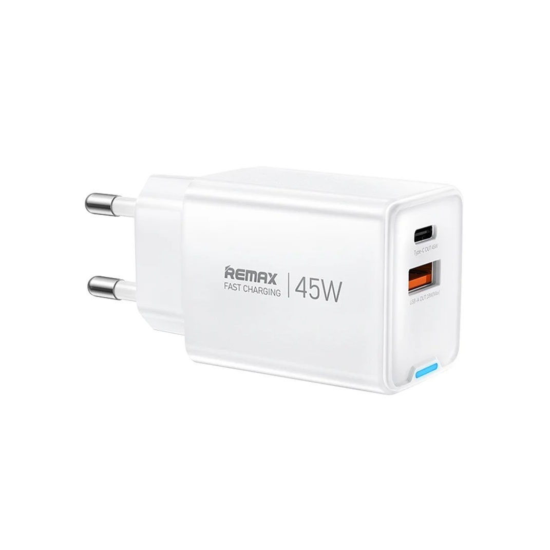REMAX CHARGER DUAL PORT A+C GAN 45W WHITE / CA05-WH
